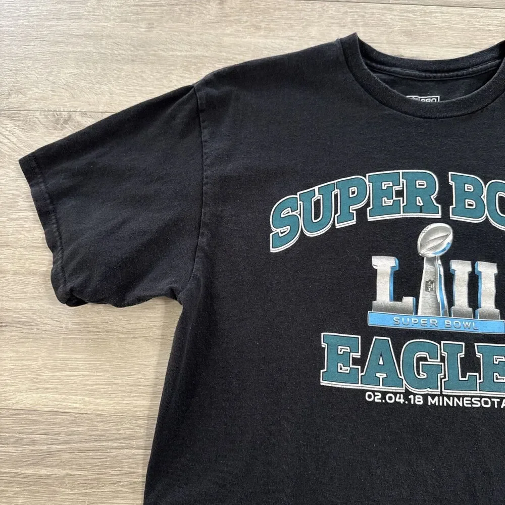 Philadelphia Eagles Shirt Super Bowl LII Champions NFL Men's Black Large